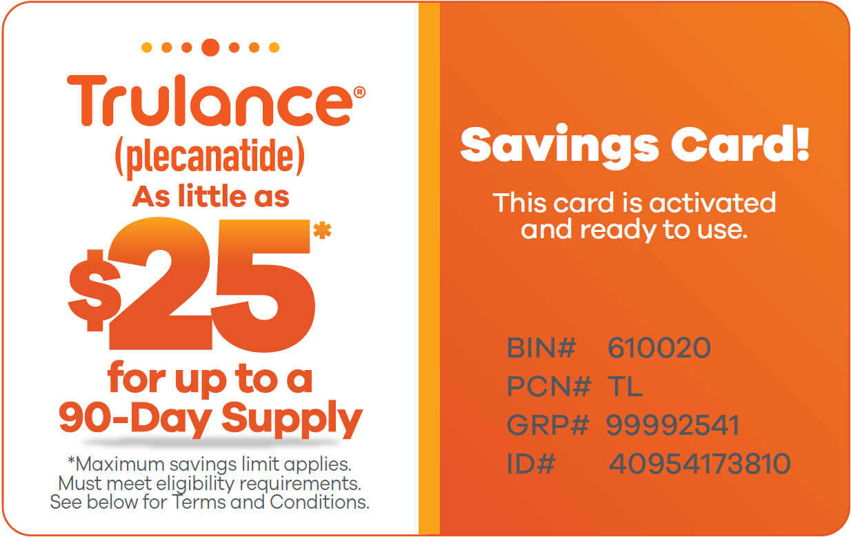 Trulance Savings-to-Go Card